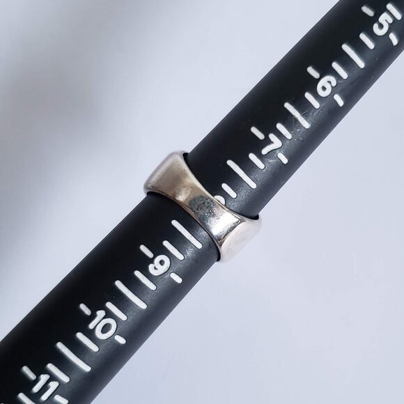 Contemporary 925 STERLING Silver Ring Geometric Fluid Liquid silver Unisex - Picture 8 of 13